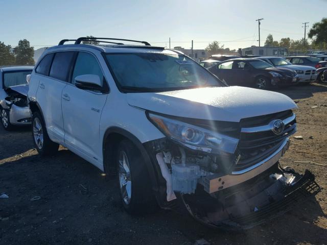 5TDDCRFH3GS013892 - 2016 TOYOTA HIGHLANDER WHITE photo 1