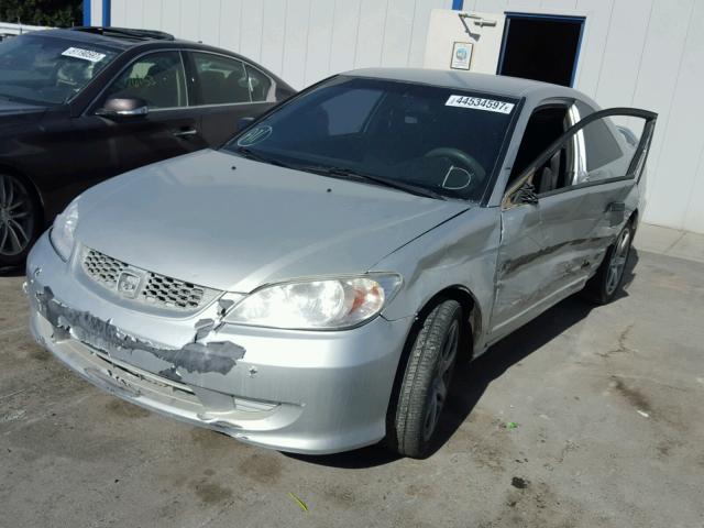 1HGEM22184L009675 - 2004 HONDA CIVIC DX V GRAY photo 2