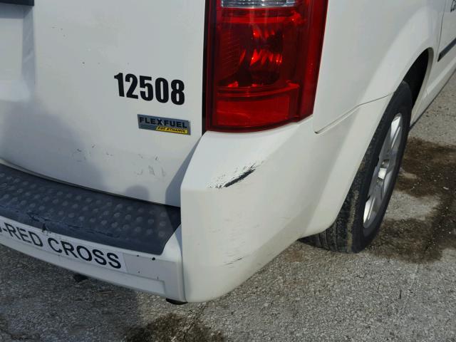 1D8HN44H88B114938 - 2008 DODGE GRAND CARA WHITE photo 10