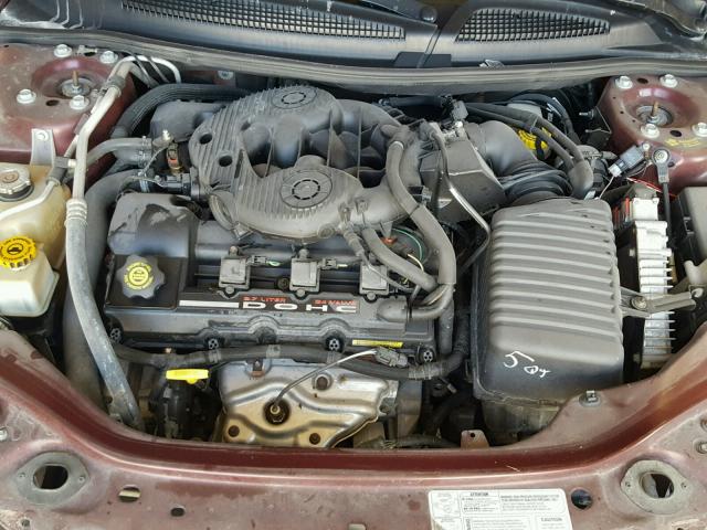 1C3EL46R32N243631 - 2002 CHRYSLER SEBRING LX MAROON photo 7