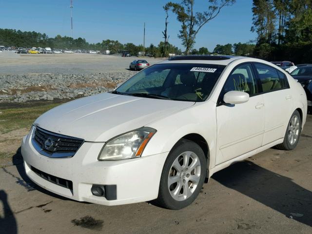 1N4BA41E88C820754 - 2008 NISSAN MAXIMA SE WHITE photo 2