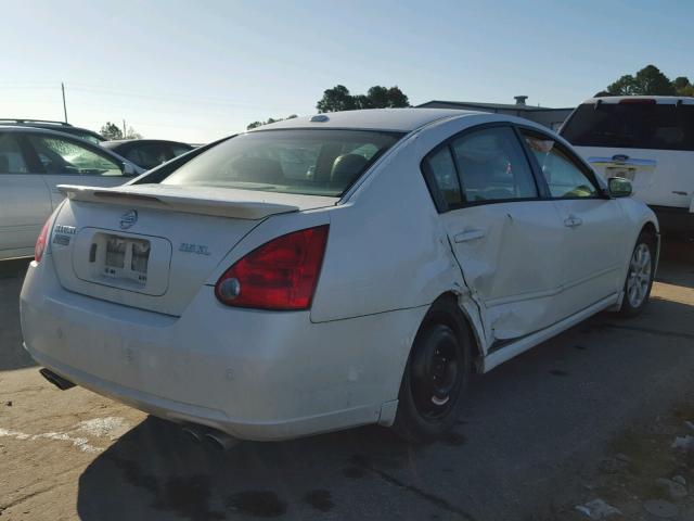 1N4BA41E88C820754 - 2008 NISSAN MAXIMA SE WHITE photo 4