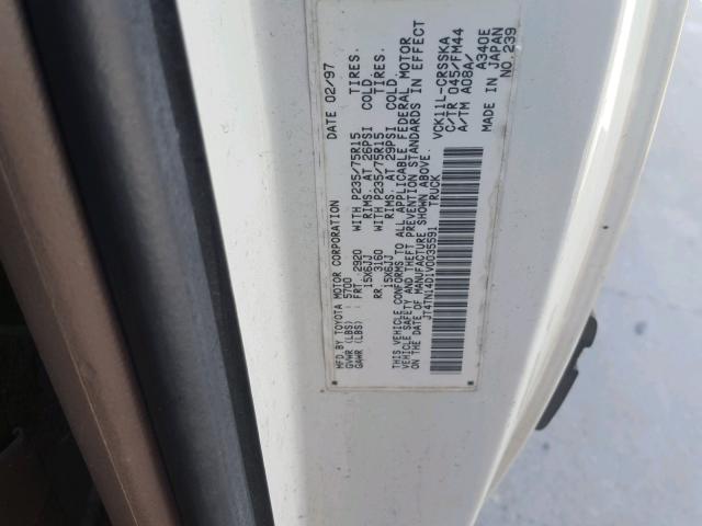 JT4TN14D1V0035591 - 1997 TOYOTA T100 XTRAC WHITE photo 10