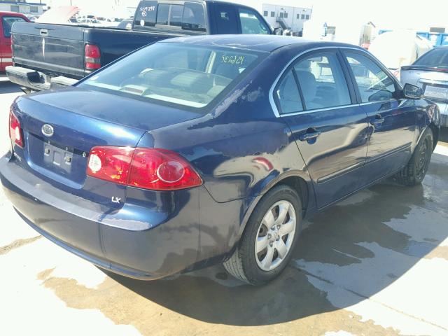 KNAGE123865026738 - 2006 KIA OPTIMA LX BLUE photo 4