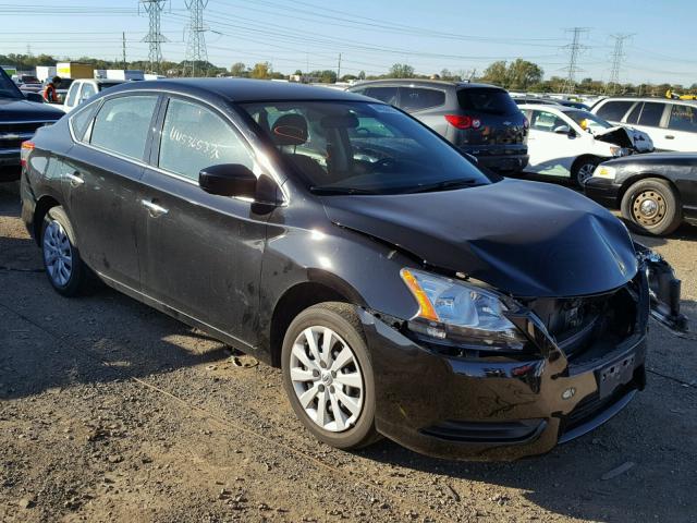 3N1AB7AP7EY341253 - 2014 NISSAN SENTRA BLACK photo 1