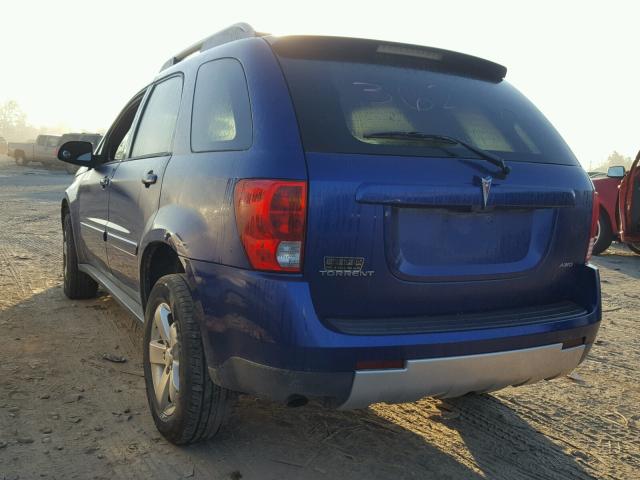 2CKDL73F366123463 - 2006 PONTIAC TORRENT BLUE photo 3