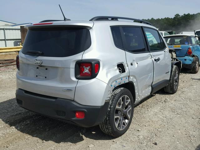 ZACCJABT5GPD22175 - 2016 JEEP RENEGADE L SILVER photo 4