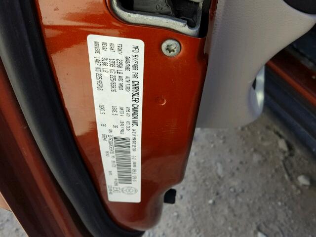 2C4RDGBG0CR234793 - 2012 DODGE GRAND CARA ORANGE photo 10