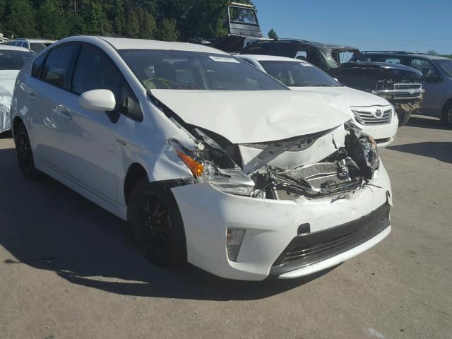 JTDKN3DU3C5458650 - 2012 TOYOTA PRIUS WHITE photo 1