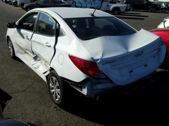 KMHCT4AE4FU886505 - 2015 HYUNDAI ACCENT GLS WHITE photo 3