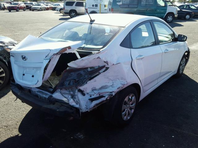 KMHCT4AE4FU886505 - 2015 HYUNDAI ACCENT GLS WHITE photo 4