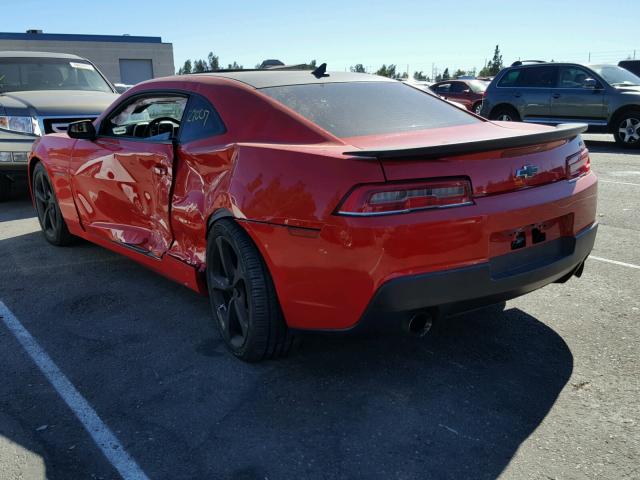 2G1FF1E36F9132155 - 2015 CHEVROLET CAMARO LT RED photo 3