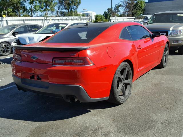 2G1FF1E36F9132155 - 2015 CHEVROLET CAMARO LT RED photo 4