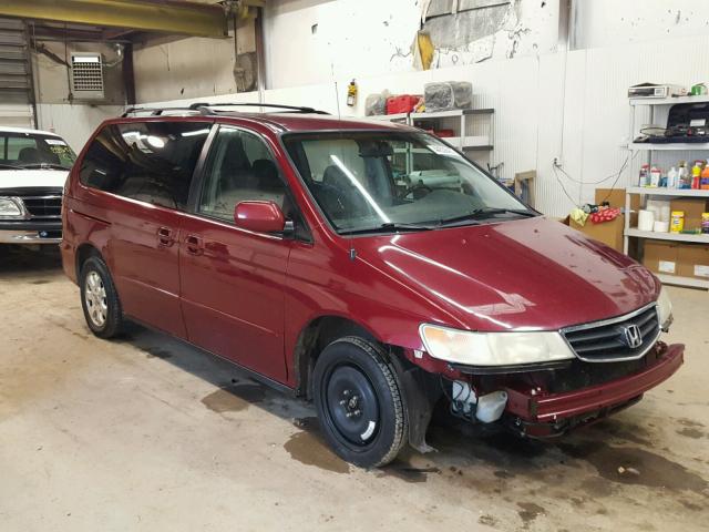 5FNRL18023B156684 - 2003 HONDA ODYSSEY EX RED photo 1