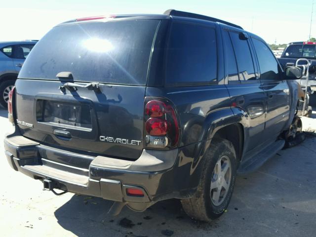 1GNDS13S542407179 - 2004 CHEVROLET TRAILBLAZE BLACK photo 4