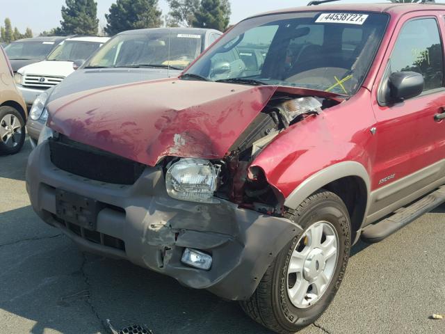 1FMCU04151KB70778 - 2001 FORD ESCAPE RED photo 9