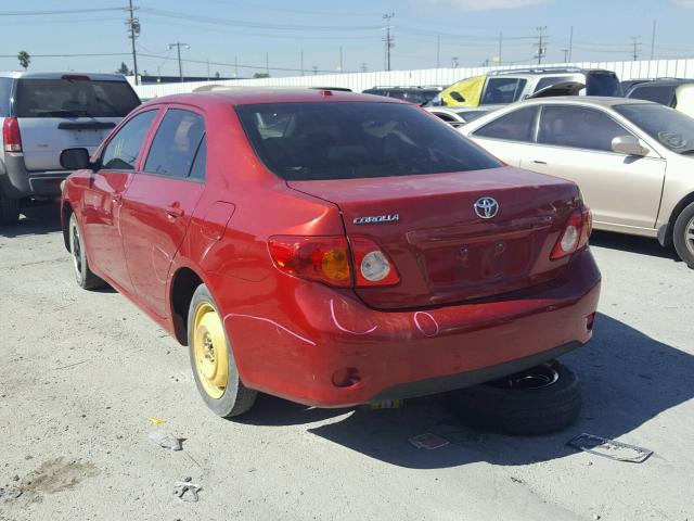 JTDBU4EE7A9100702 - 2010 TOYOTA COROLLA BA RED photo 3