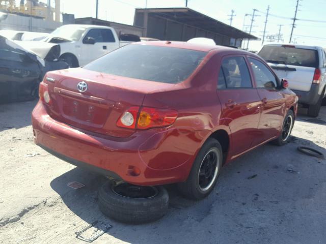 JTDBU4EE7A9100702 - 2010 TOYOTA COROLLA BA RED photo 4