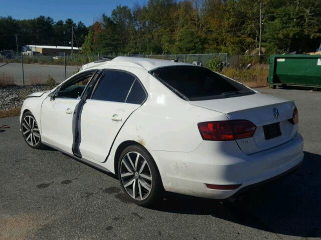 3VW4A7AJXCM016638 - 2012 VOLKSWAGEN JETTA GLI WHITE photo 3