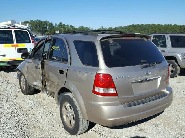 KNDJD733165641242 - 2006 KIA SORENTO EX GOLD photo 3