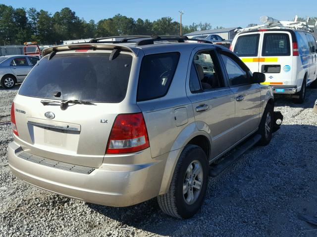 KNDJD733165641242 - 2006 KIA SORENTO EX GOLD photo 4