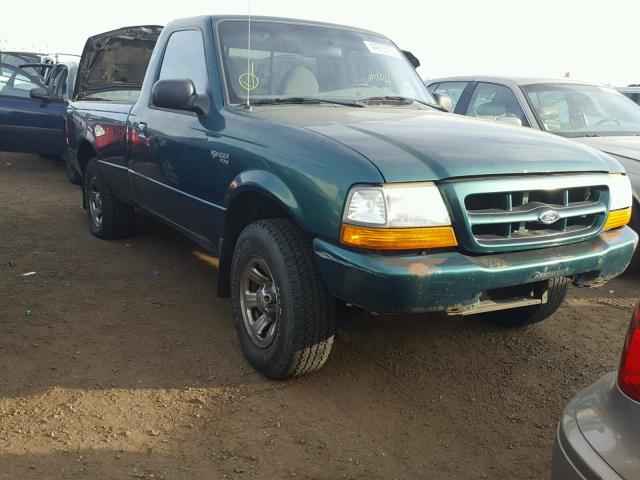 1FTYR10C7YPA16482 - 2000 FORD RANGER GREEN photo 1