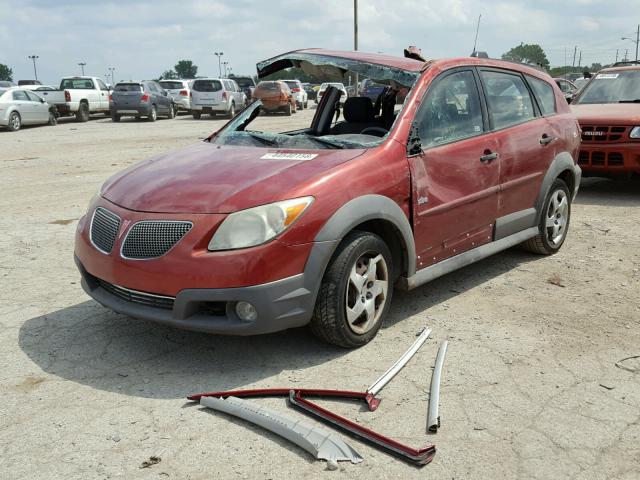 5Y2SL65848Z405691 - 2008 PONTIAC VIBE MAROON photo 2