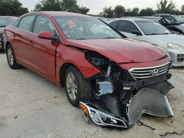 5NPE24AF5HH457993 - 2017 HYUNDAI SONATA SE RED photo 1