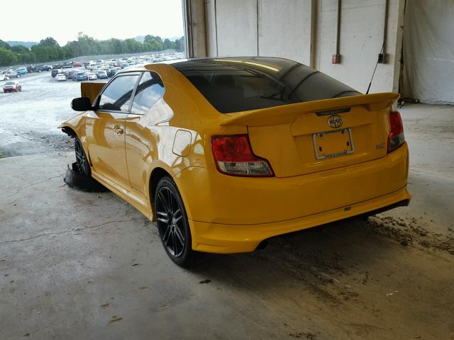JTKJF5C7XC3025086 - 2012 TOYOTA SCION TC 黄色 照片 3