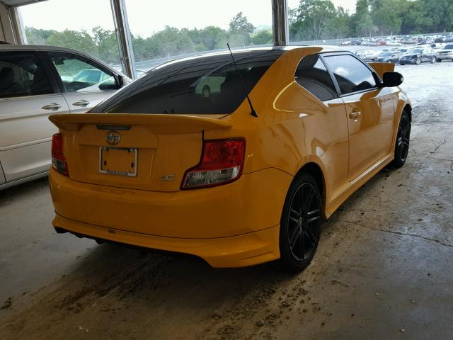 JTKJF5C7XC3025086 - 2012 TOYOTA SCION TC 黄色 照片 4