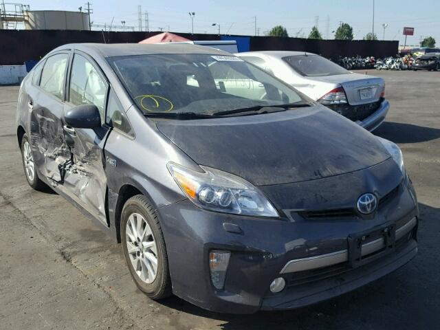 JTDKN3DP7D3045914 - 2013 TOYOTA PRIUS PLUG GRAY photo 1