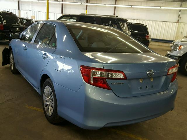 4T4BF1FK0CR182268 - 2012 TOYOTA CAMRY BASE BLUE photo 3