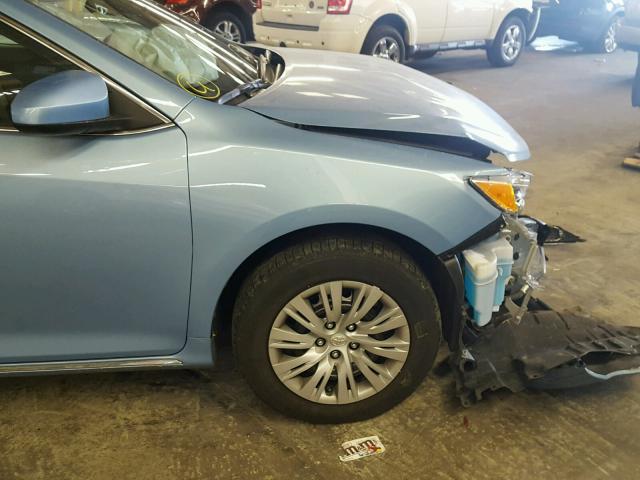 4T4BF1FK0CR182268 - 2012 TOYOTA CAMRY BASE BLUE photo 9