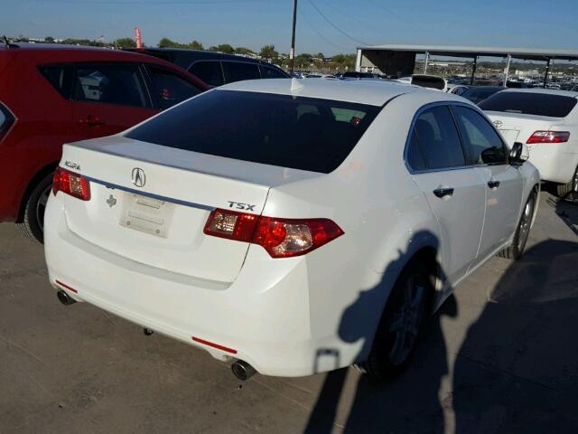 JH4CU2F62DC006765 - 2013 ACURA TSX TECH WHITE photo 4