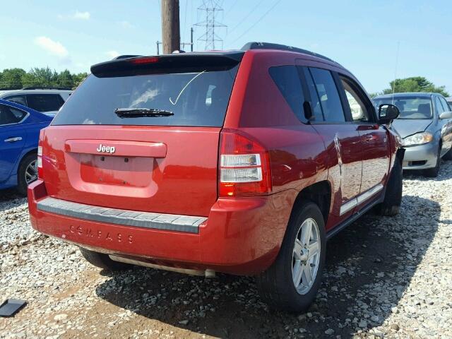 1J4NT1FA4AD677043 - 2010 JEEP COMPASS SP RED photo 4