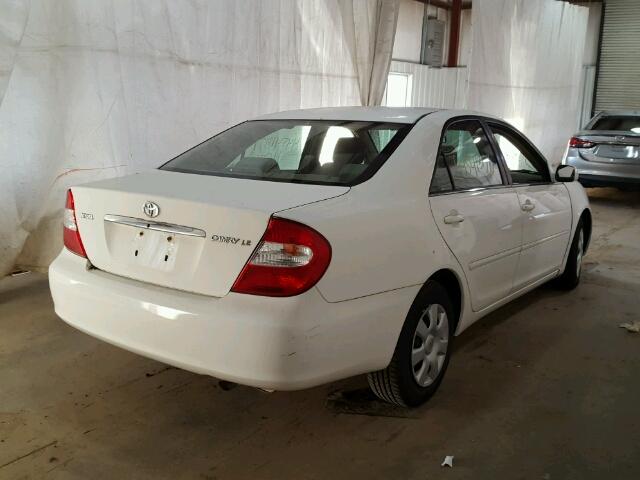 4T1BE32K93U254356 - 2003 TOYOTA CAMRY LE WHITE photo 4