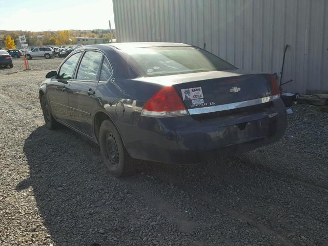 2G1WB55K079318480 - 2007 CHEVROLET IMPALA LS BLUE photo 3