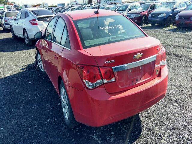 1G1PC5SB8E7283823 - 2014 CHEVROLET CRUZE LT RED photo 3