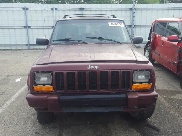 1J4FF58SXYL153369 - 2000 JEEP CHEROKEE C BURGUNDY photo 9