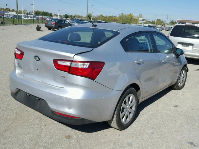 KNADM4A34G6676896 - 2016 KIA RIO LX SILVER photo 4