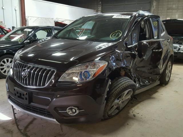 KL4CJBSB8DB082682 - 2013 BUICK ENCORE CON BROWN photo 2