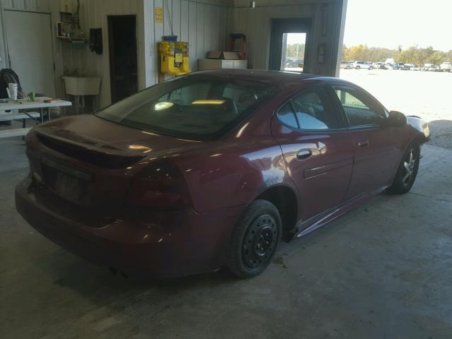 2G2WS522941285778 - 2004 PONTIAC GRAND PRIX BURGUNDY photo 4
