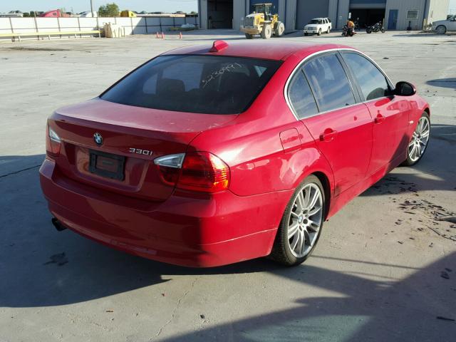 WBAVB33546PS15273 - 2006 BMW 330 I RED photo 4