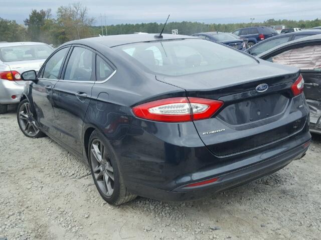 3FA6P0H73ER112960 - 2014 FORD FUSION SE BLACK photo 3