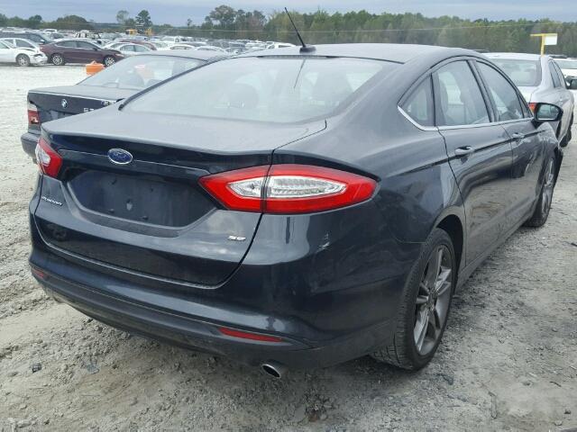 3FA6P0H73ER112960 - 2014 FORD FUSION SE BLACK photo 4