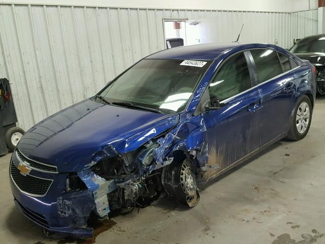 1G1PC5SH4C7385637 - 2012 CHEVROLET CRUZE LS BLUE photo 2