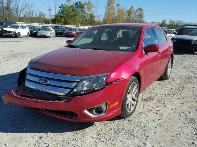 3FAHP0JG1BR325551 - 2011 FORD FUSION SEL RED photo 2