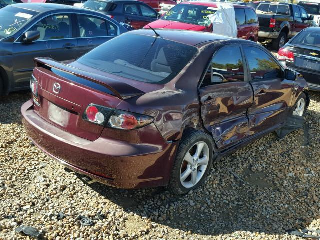 1YVHP80C685M25383 - 2008 MAZDA 6 I MAROON photo 4