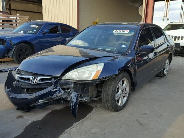 1HGCM56737A182351 - 2007 HONDA ACCORD EX BLUE photo 2