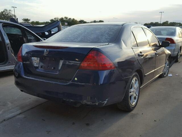 1HGCM56737A182351 - 2007 HONDA ACCORD EX BLUE photo 4